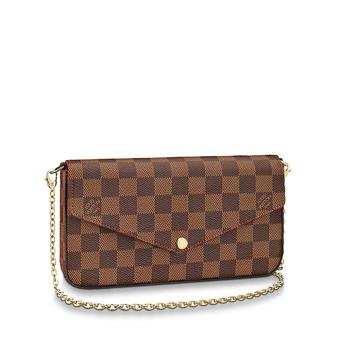 L Family L_V bag n63032 Pochette F_licie Chain Bag Material Damier Ebene Weden Women_s Bag Chain Bags Bag Amazon Foreign Trade BAG BAG-a84afcd9